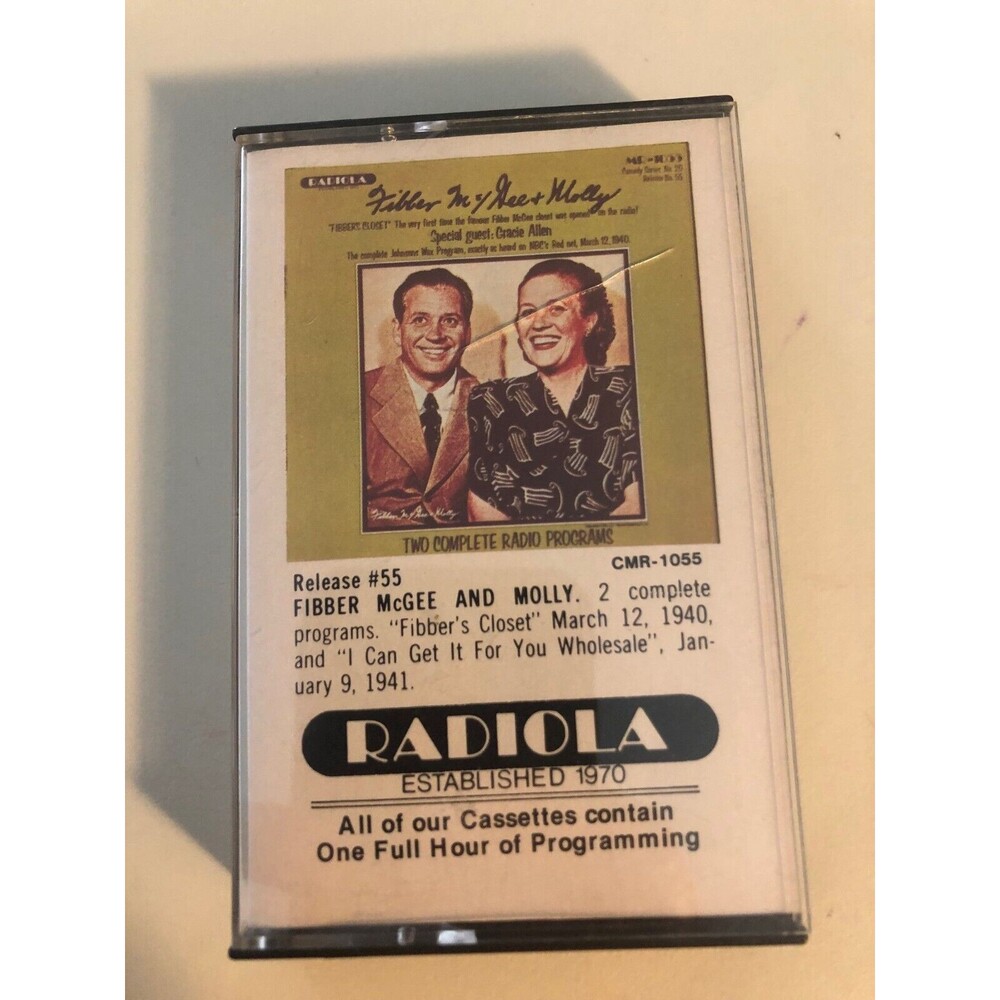 Two‎ Complete Radio Programs Fibbers Closet Gracie Allen Cassette